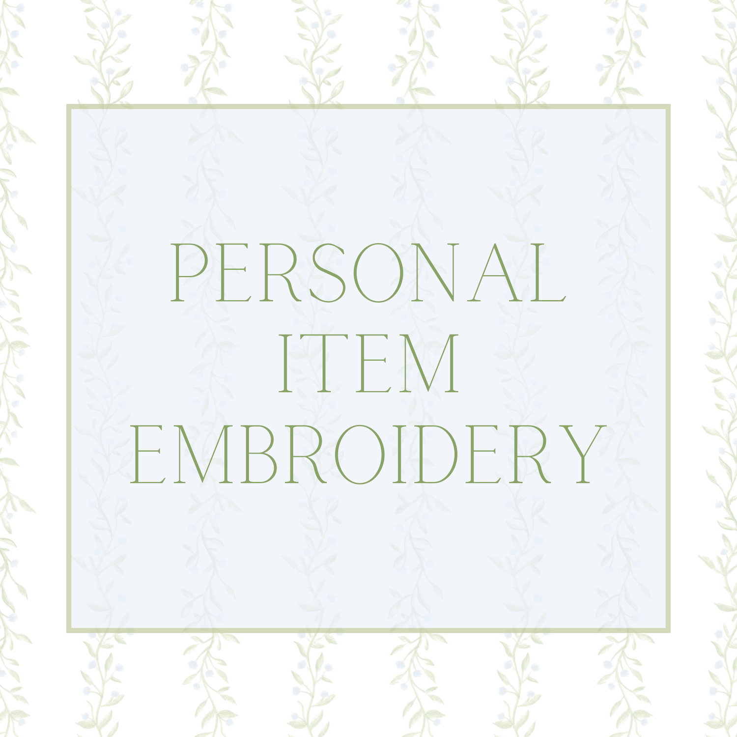 Personal Embroidery