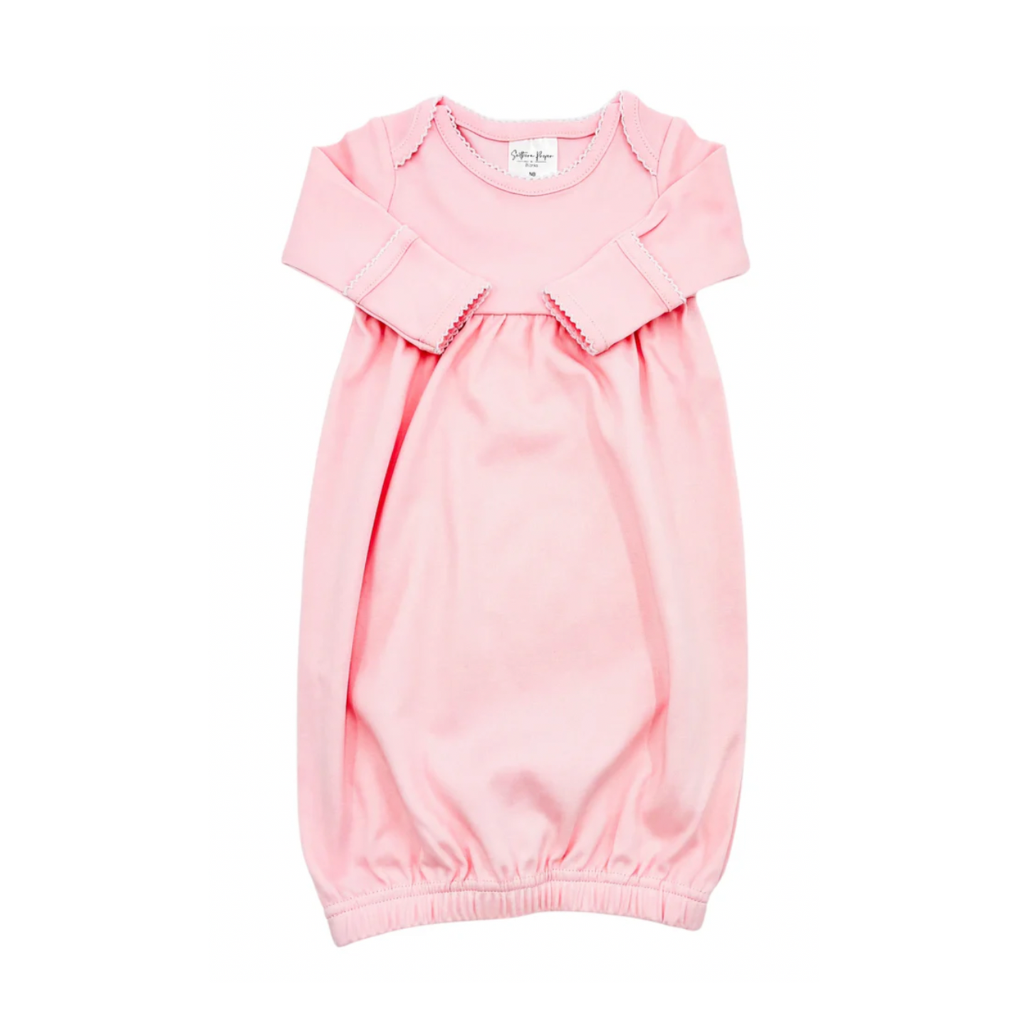 Picot Trim Infant Gown