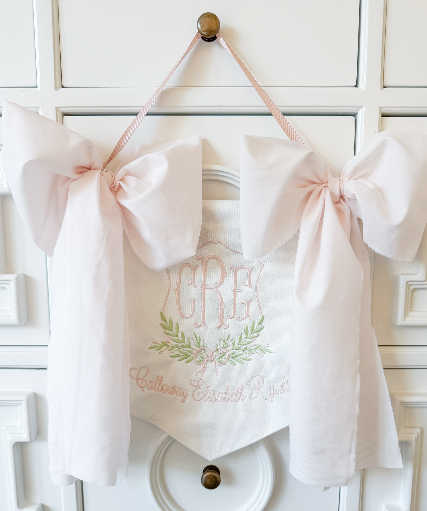 Girl Classic Crest with Vintage Bow Bespoke Banner