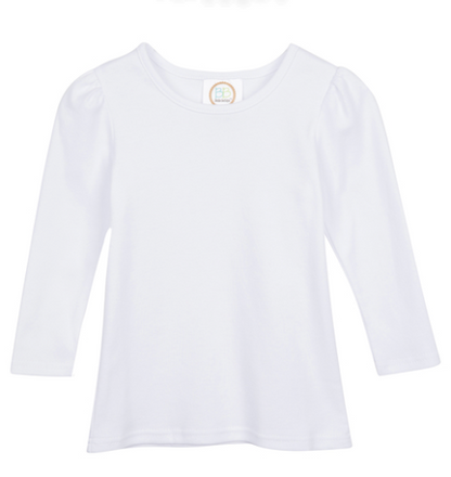 Girls Long Sleeve Plain T-Shirt