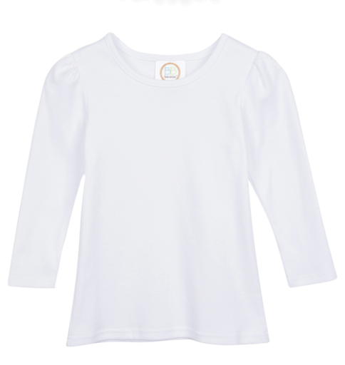 Girls Long Sleeve Plain T-Shirt