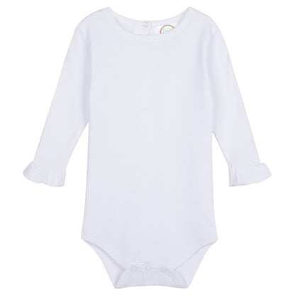 Girls Long Sleeve Ruffle Onesie