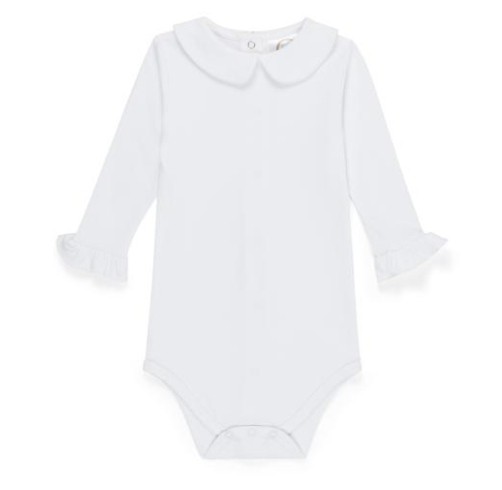 Girls Long Sleeve Peter Pan Collar Bodysuit