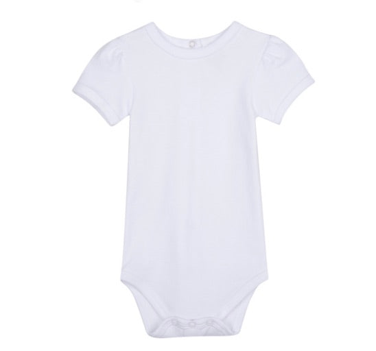 Girls Short Puff Sleeve Onesie