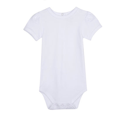 Girls Short Puff Sleeve Onesie