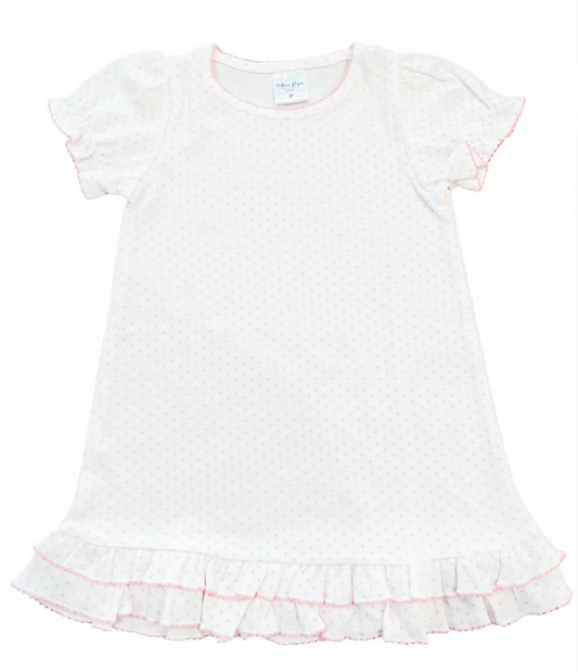 Girls Short Sleeve Bitty Dot Dress