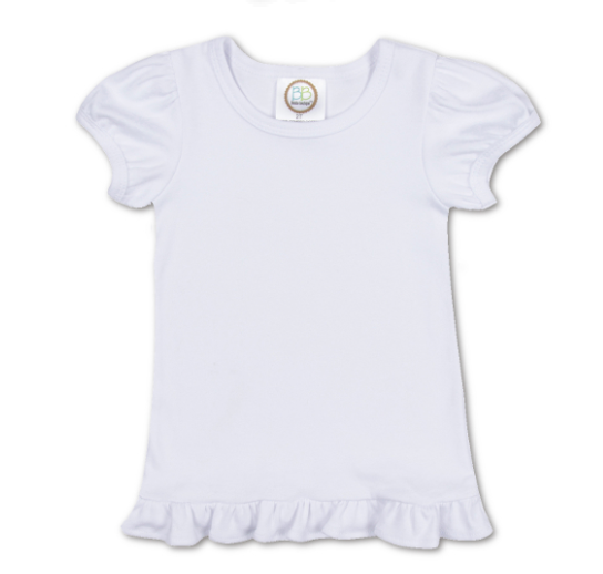 Girls Short Sleeve Ruffle T-Shirt