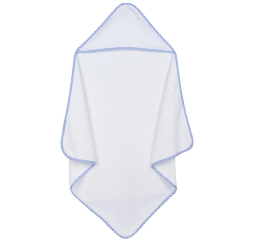 Infant Boys Blue Gingham Hooded Towel