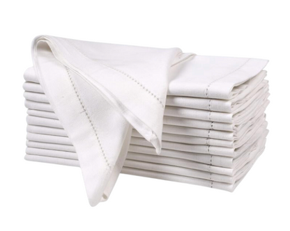 Linen Hemstitch Dinner Napkins