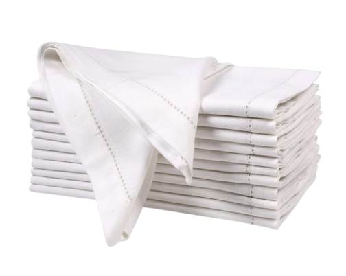 Linen Hemstitch Dinner Napkins