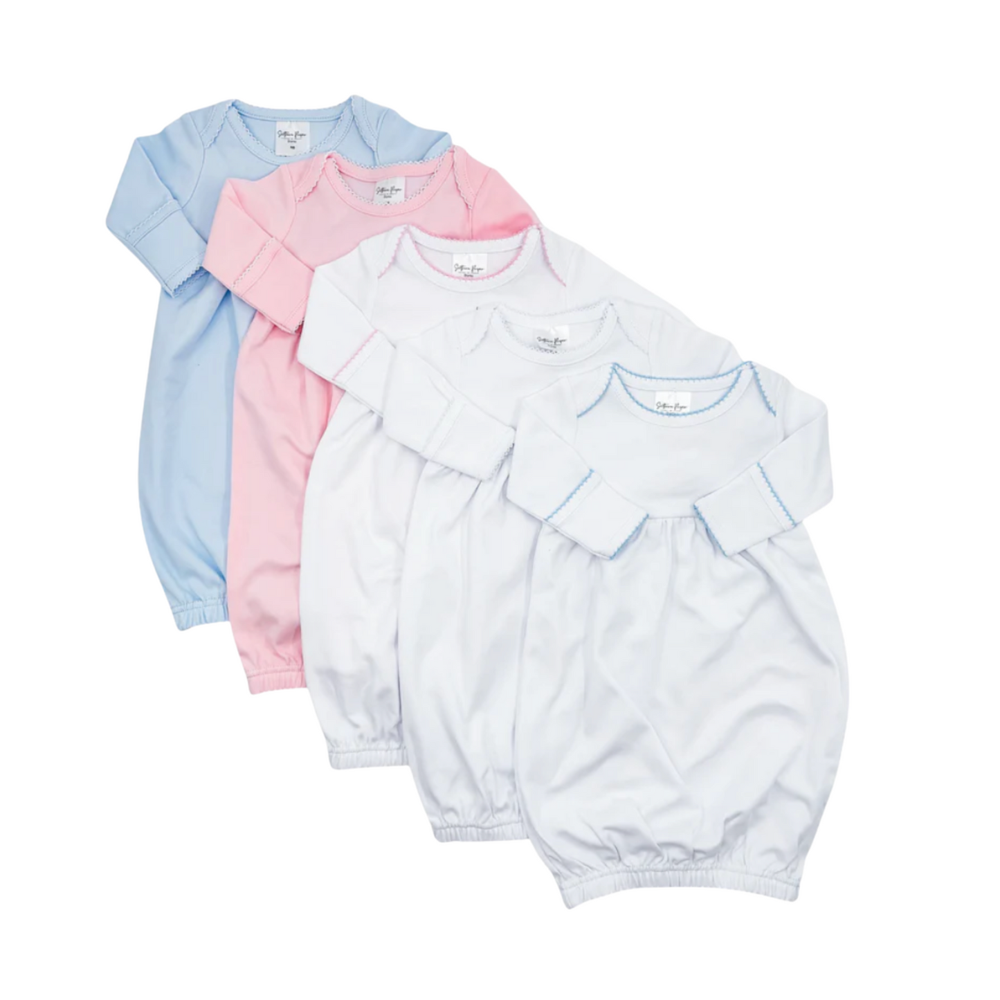 Picot Trim Infant Gown
